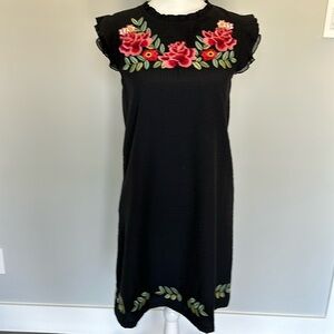 Beautiful Black THML Dress with Embroidery